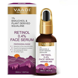 Vaadi Herbals Retinol 0.4% Face Serum With 1% Baluchiol & Plant Derived Squalane - Distacart