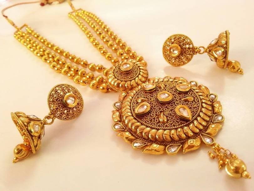 Antique Designer Gold Necklace Set
