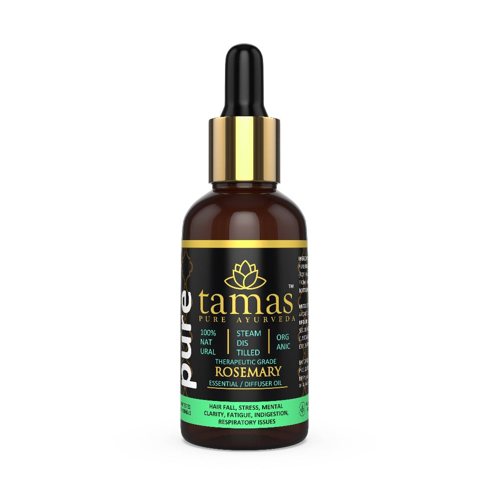 Tamas Pure Ayurveda 100% Organic Rosemary Essential Oil- - USDA Certified Organic - Distacart