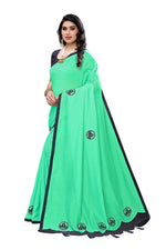 Thumbnail for Vamika Designer Green Dola Silk Saree