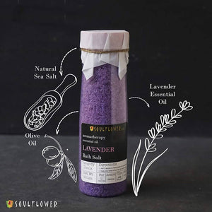 Soulflower Aromatherapy Essential Oil Lavender Bath Salt - Distacart