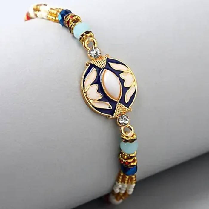 Meenakari Charm Rakhi & Ferrero Rocher Box - Distacart