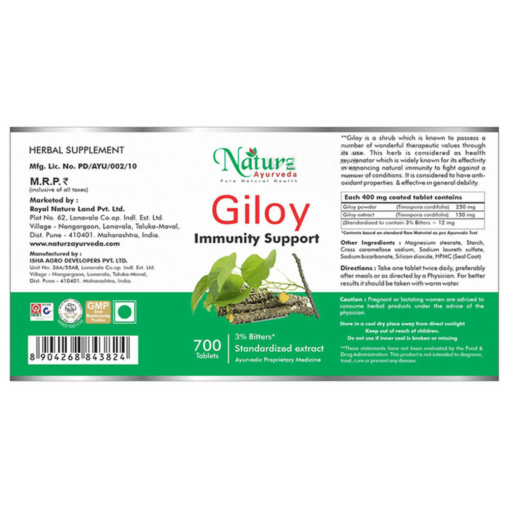 Naturz Ayurveda Giloy Tablets - Distacart