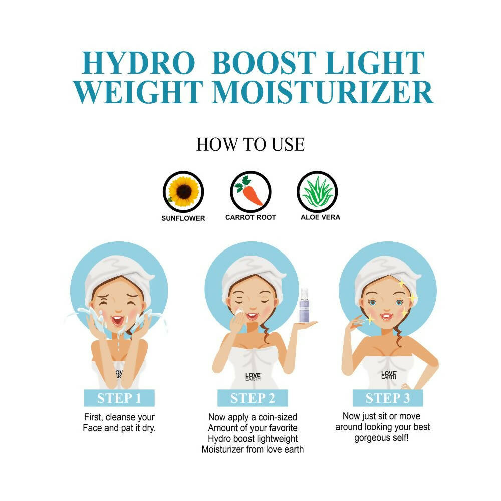 Love Earth Hydro Boost Light Weight Moisturizer - Distacart