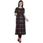 Thumbnail for Kanoor Women's Multicolour Forck style Round neck kurti