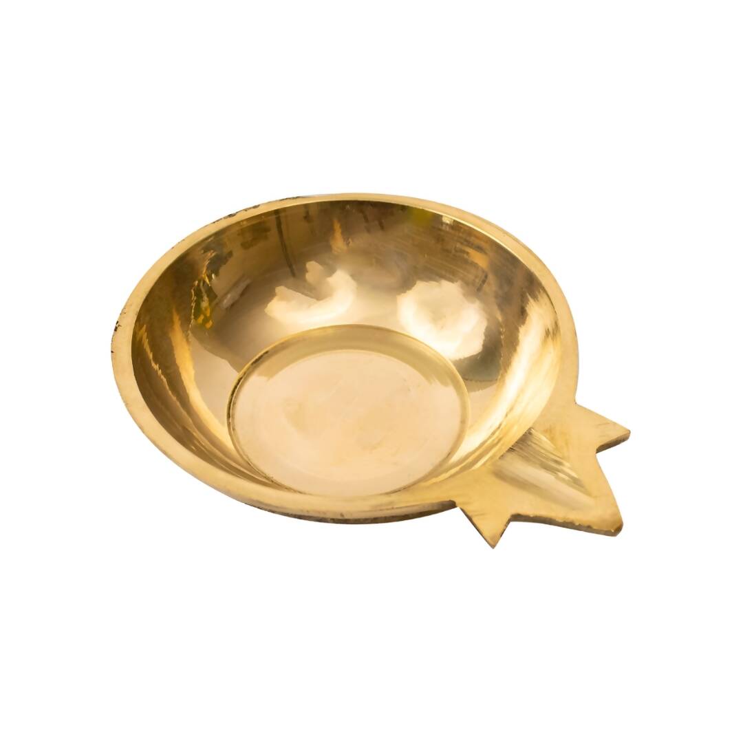 Spillbox Gold-Toned Brass Agal Vilakku Diya Round Pooja Essential - Distacart