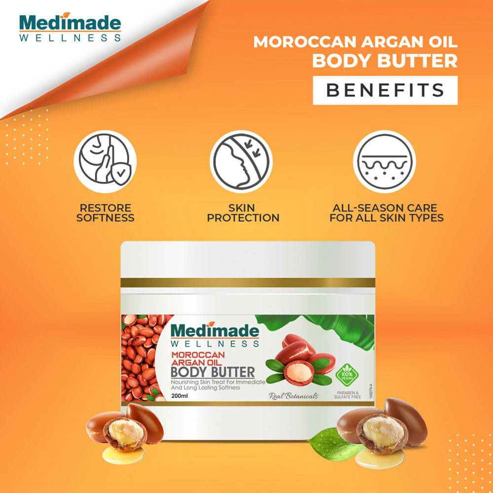 Medimade Wellness Moroccan Argan Oil Body Butter - Distacart