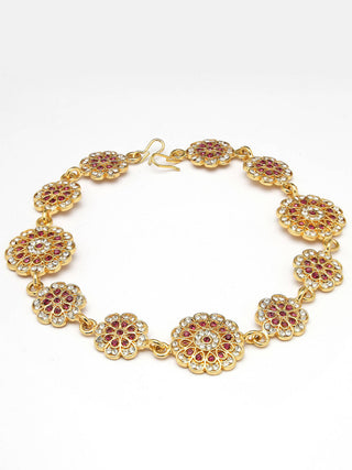 NVR Women's Gold-Plated Traditional Meenakari Stones Trending Matha Patti - Distacart