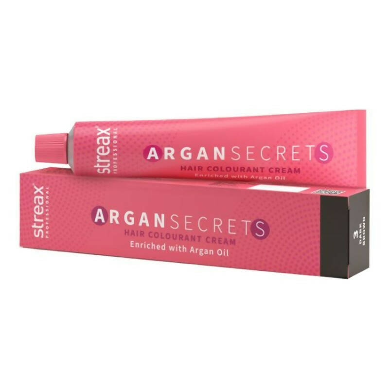 Streax Professional Argan Secrets Hair Colourant Cream - Natural Black 1 - Distacart