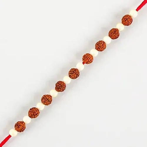 Rudraksha Elite Rakhi & Kaju Rolls Box - Distacart