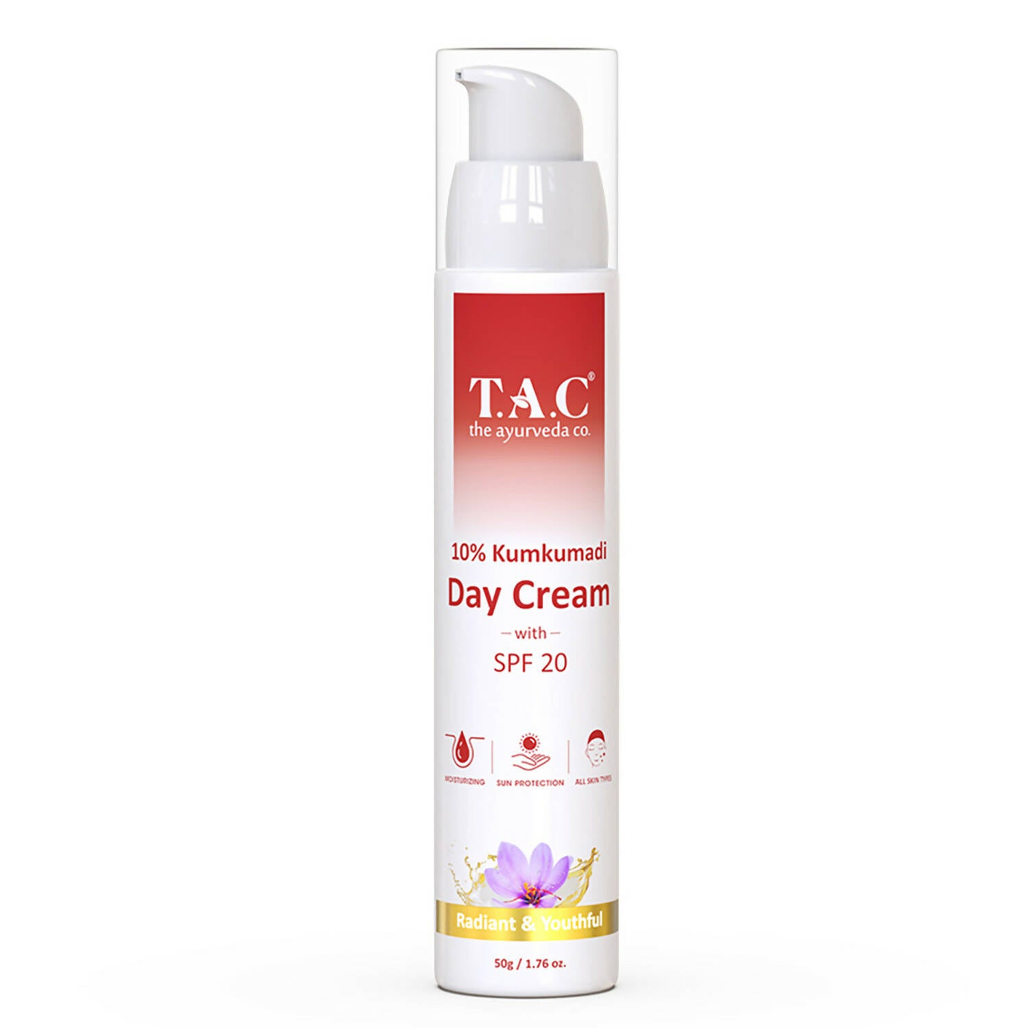 TAC - The Ayurveda Co. Kumkumadi Day Cream for Glowing Skin with SPF 20 - Distacart