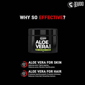 Beardo Aloe Vera Gel For Hair, Face & Beard - Distacart