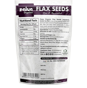 Paiya Organics Flax Seeds Raw & Unroasted - Distacart