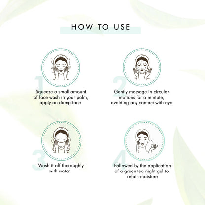 mCaffeine Green Tea Face Wash with Vitamin C & Hyaluronic Acid - Distacart