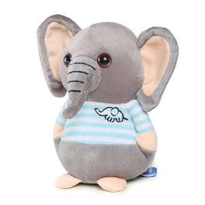 Webby Soft Animal Plush Elephant Toy 20cm-Blue - Distacart