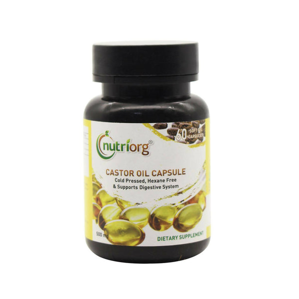 Nutriorg Castor Oil Soft Gel Capsules - Distacart