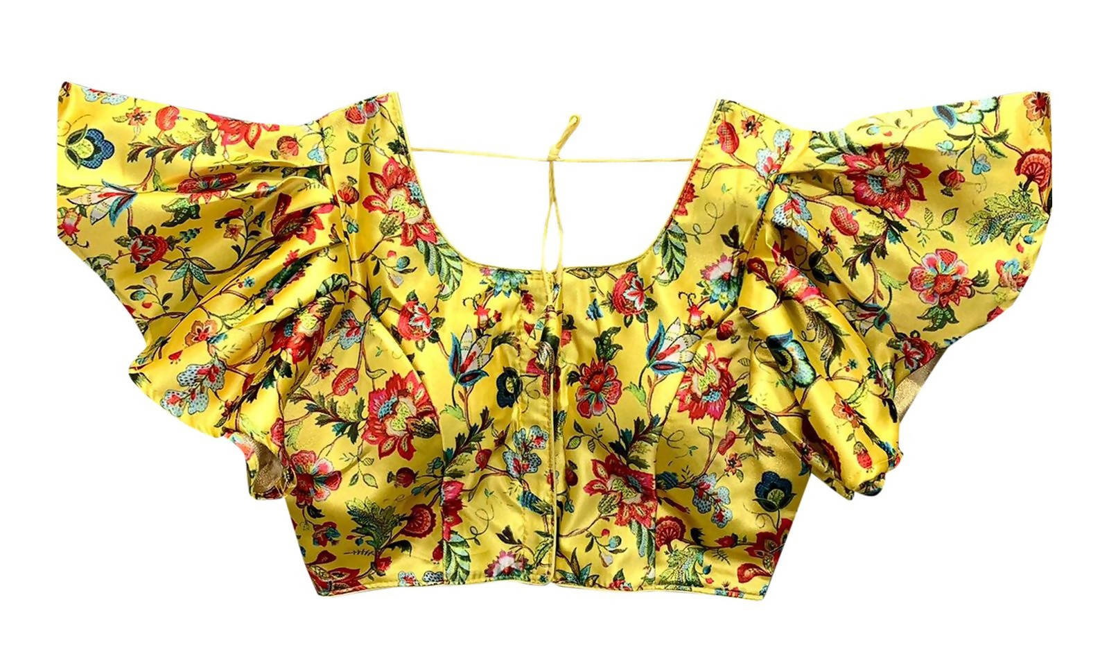 Vamika Yellow Mate Digital Print Blouse - Distacart