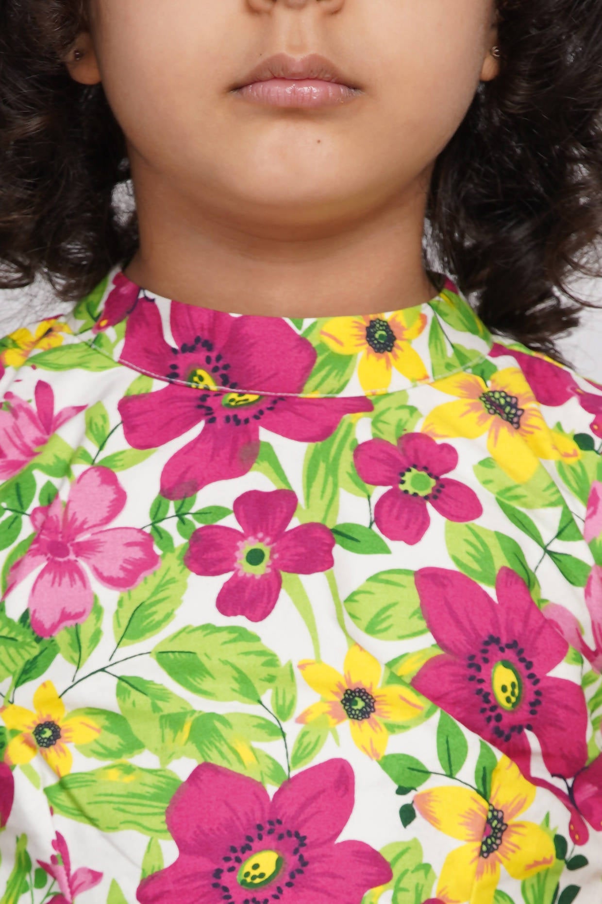 Little Bansi Floral Print Ready to Wear Saree and Floral Blouse - Magenta - Distacart