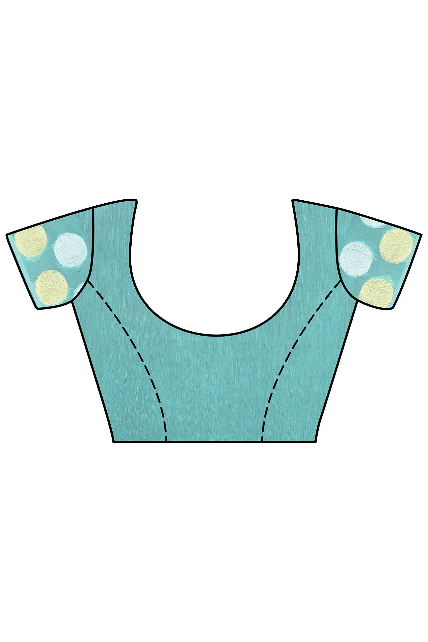 Mimosa Women's Turquoise Blue Kanchipuram Cotton Saree - Distacart