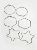 Thumbnail for NVR Women Gold-Toned Geometric Hoop Earrings - Distacart