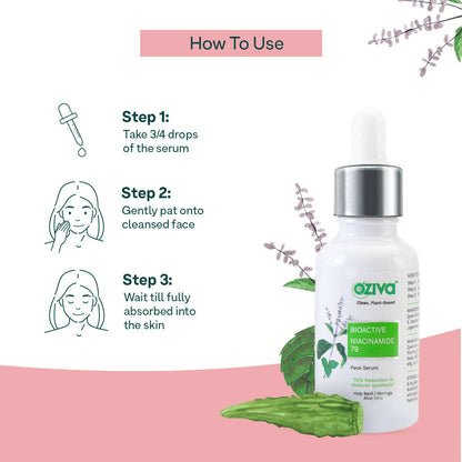 OZiva Bioactive Niacinamide 79 Face Serum - Distacart