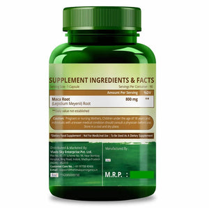 Himalayan Maca Root 800 mg, Reproductive Health Booster: 90 Vegetarian Capsules