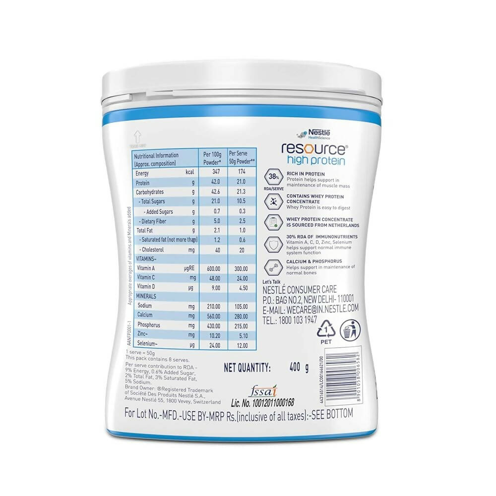 Nestle Resource High Protein - Vanilla Flavor - Distacart