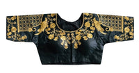 Thumbnail for Vamika Black Banglori Silk Embroidery Blouse For Women - Distacart
