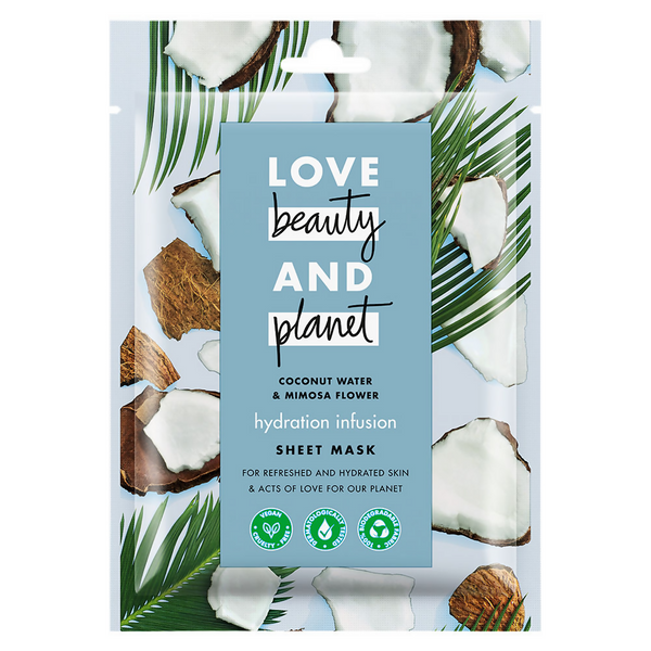 Love Beauty And Planet Coconut Water & Mimosa Flower Sheet Mask - Distacart
