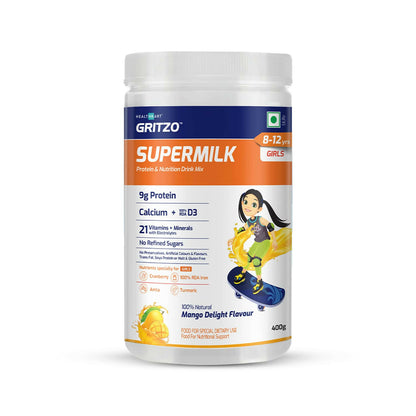 Gritzo SuperMilk 8-12y (Girls) Nutrition & Health Drink - Distacart