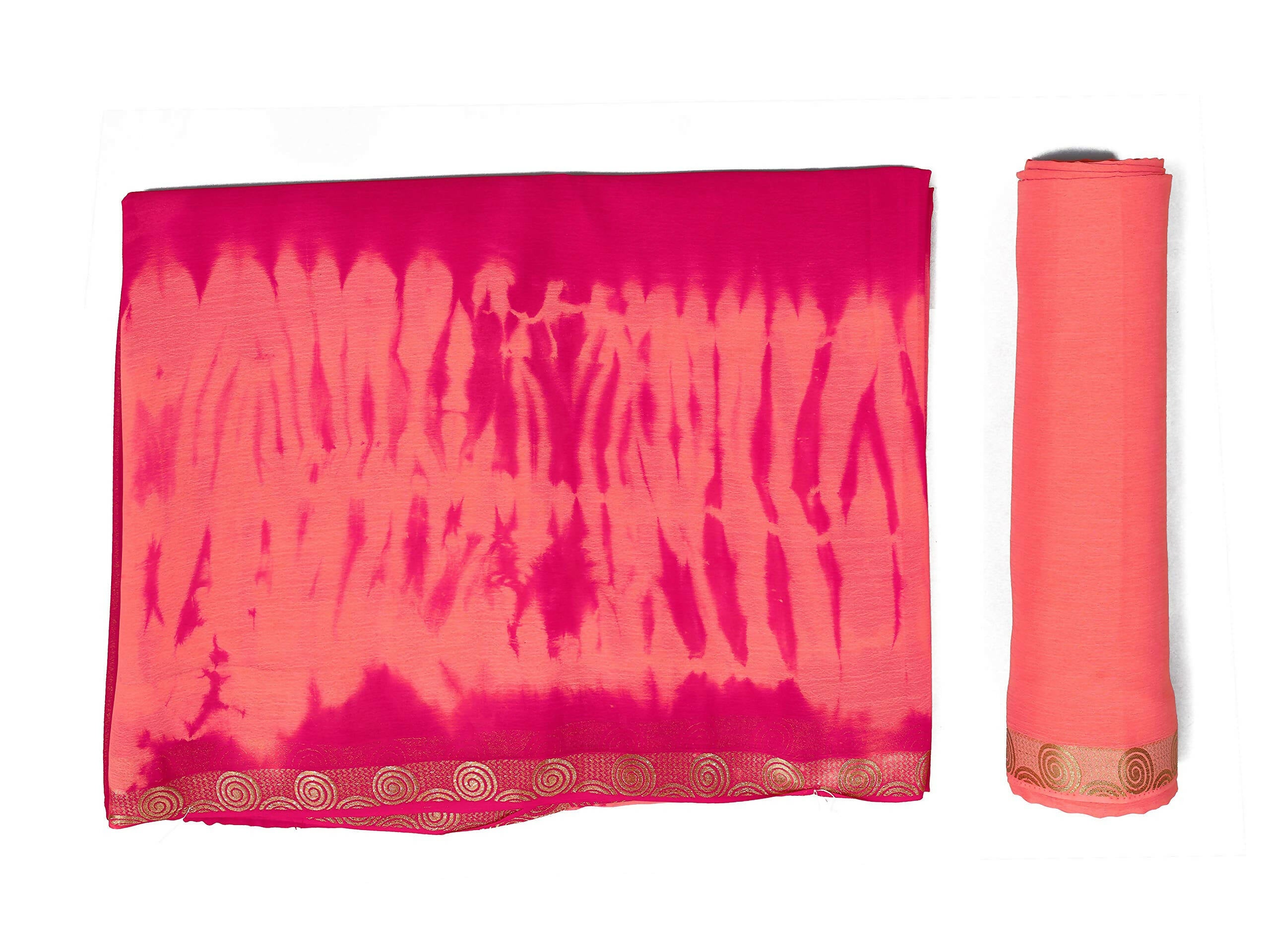 Mimosa Women's Pink Banarasi Chiffon Silk Saree - Distacart
