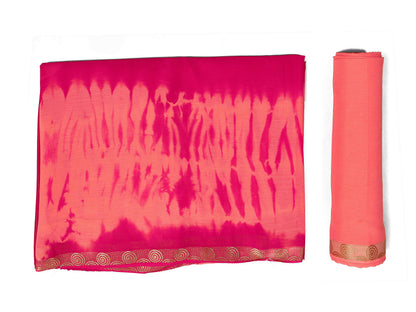 Mimosa Women's Pink Banarasi Chiffon Silk Saree - Distacart