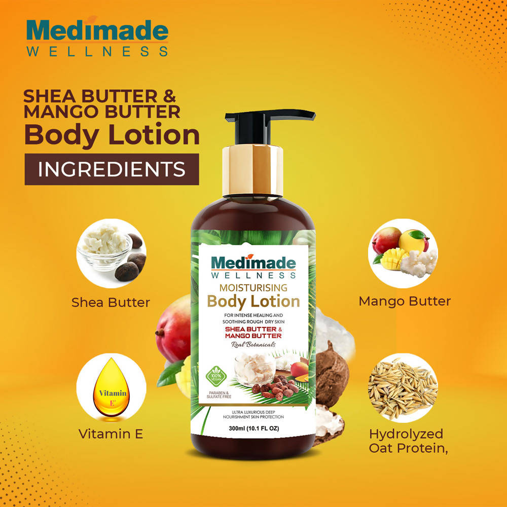 Medimade Wellness Moisturising Body Lotion With Shea Butter & Mango Butter - Distacart
