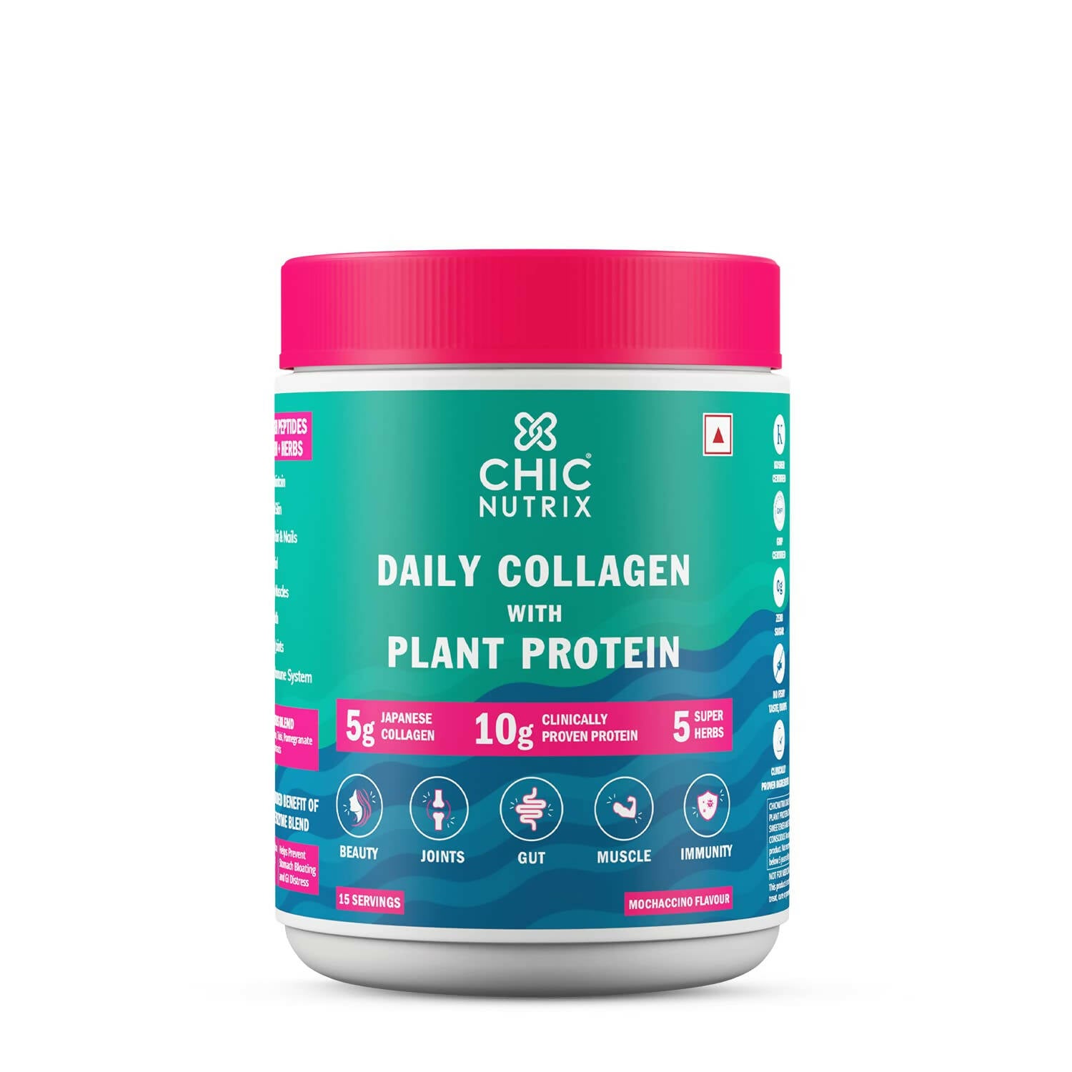 Chicnutrix Daily Collagen With Plant Protein - Mochaccino Flavor - Distacart