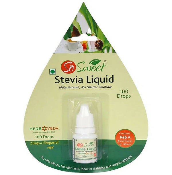 Herboveda So Sweet Stevia Liquid Drops- Sweetener Sugar Free - Distacart