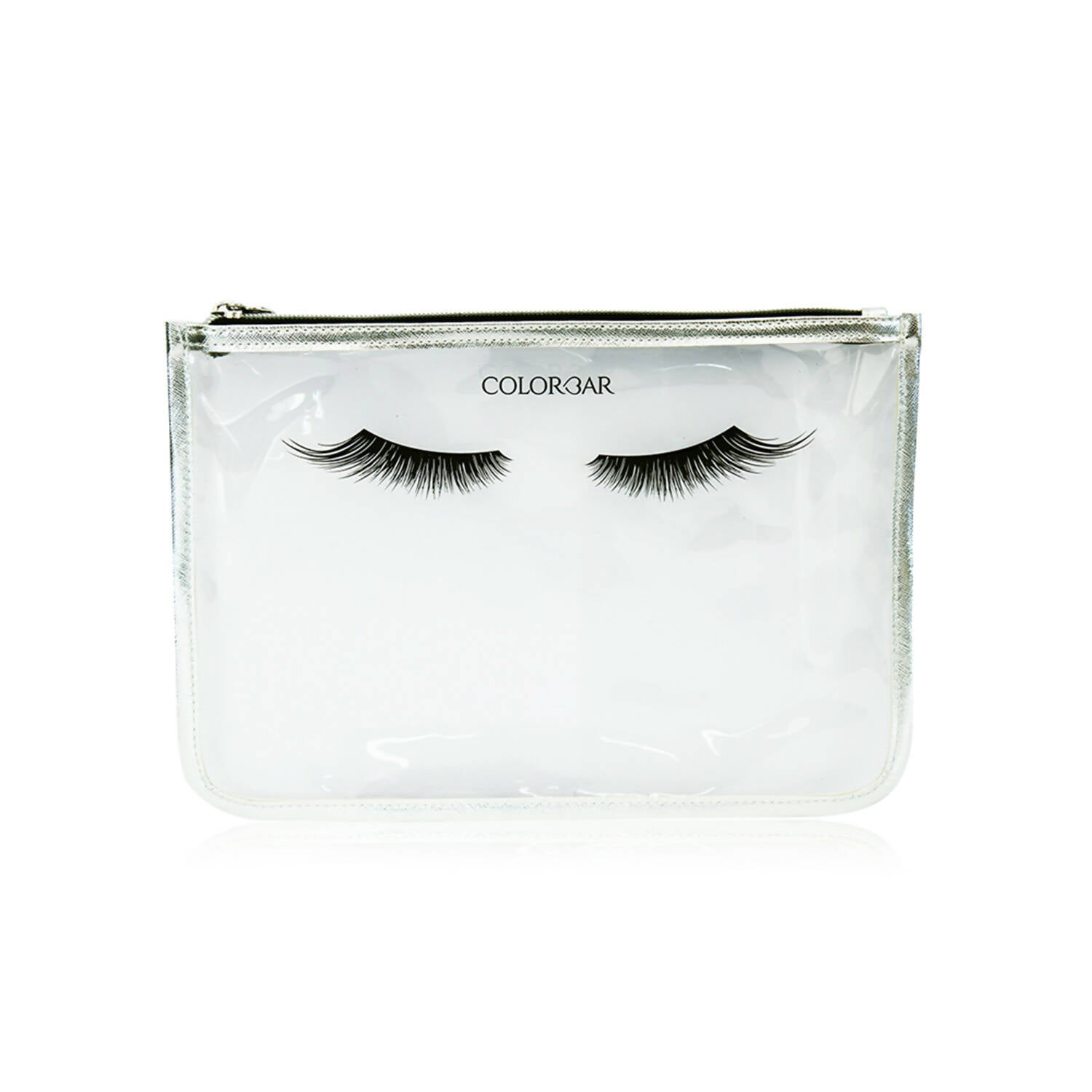 Colorbar Pouch Lips & Lashes Flat Pouches (Set Of Two) - White+Blush Pink - Distacart