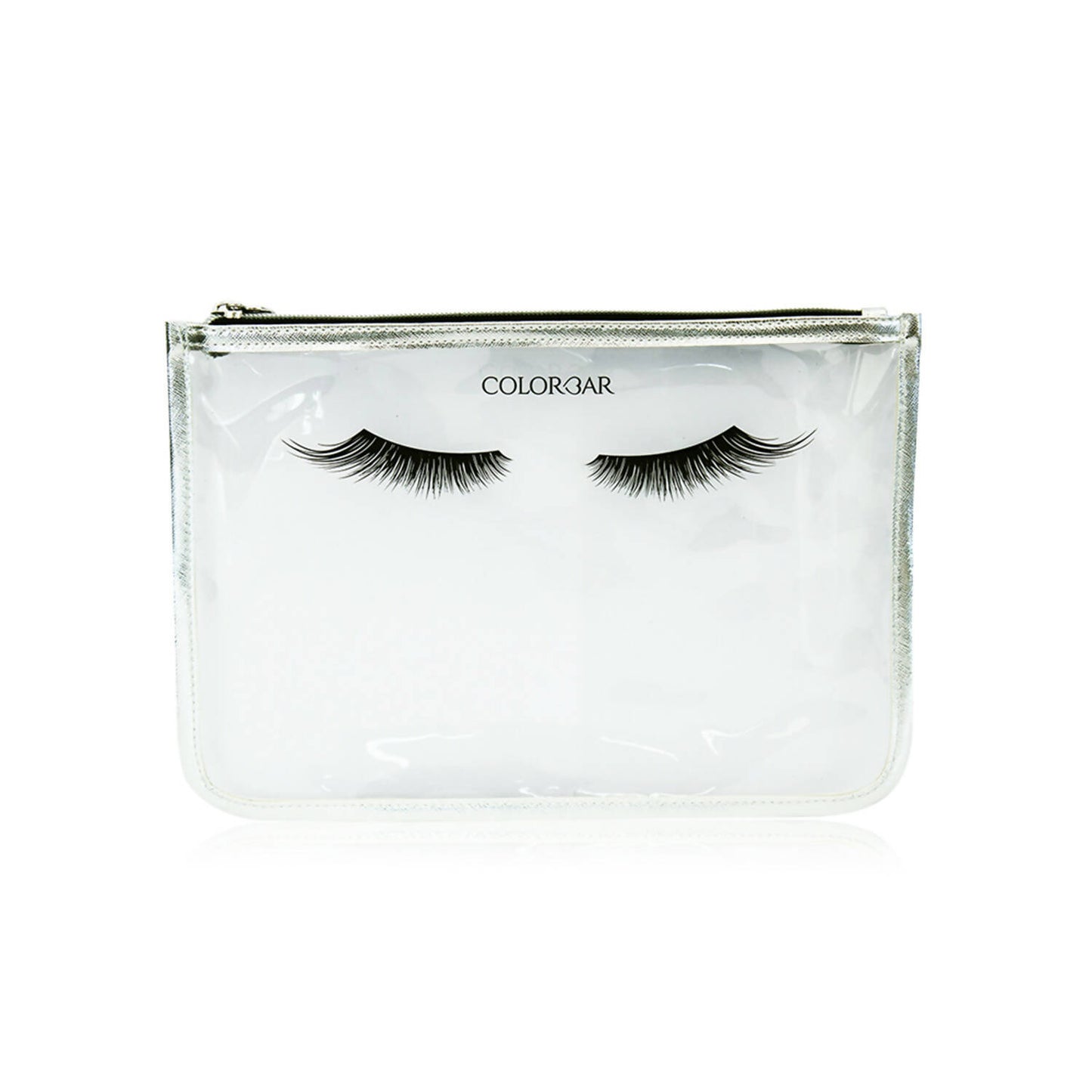 Colorbar Pouch Lips & Lashes Flat Pouches (Set Of Two) - White+Blush Pink - Distacart
