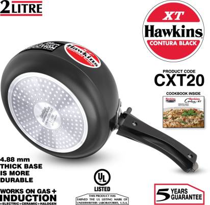 Hawkins Contura Black XT 2 L Induction Bottom Pressure Cooker (CXT20) - Distacart