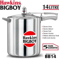 Thumbnail for Hawkins Bigboy 14 L Pressure Cooker Aluminium (BB14) - Distacart