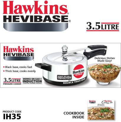 Hawkins Induction Hevibase 3.5 L Induction Bottom Pressure Cooker (Aluminium) - Distacart