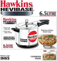 Thumbnail for Hawkins Hevibase 6.5 L Induction Bottom Pressure Cooker (IH65) - Distacart