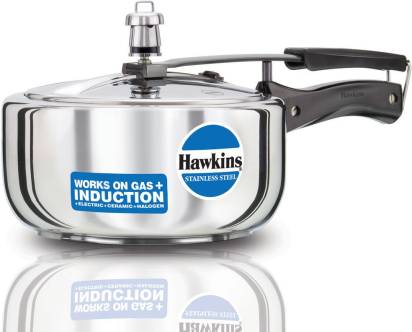 Hawkins Stainless Steel 3 L Induction Bottom Pressure Cooker (HSS3W) - Distacart