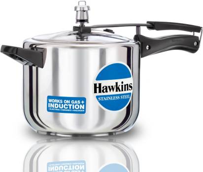 Hawkins Stainless Steel 5 L Induction Compatible Pressure Cooker (HSS50) - Distacart
