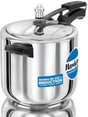 Hawkins Stainless Steel 6 L Induction Bottom Pressure Cooker (HSS60) - Distacart
