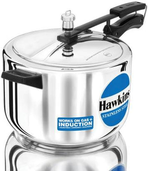 Hawkins Stainless Steel 8 L Induction Bottom Pressure Cooker (HSS80) - Distacart