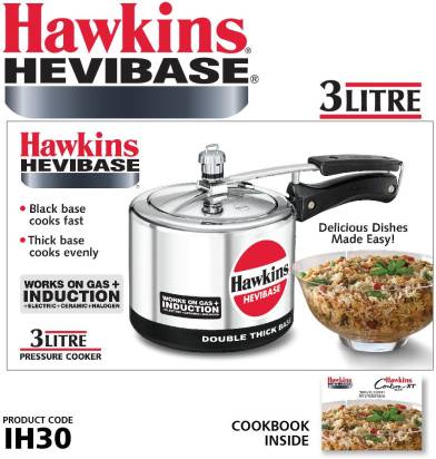 Hawkins Hevibase 3 L Induction Bottom Pressure Cooker (IH30) - Distacart