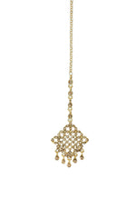 Thumbnail for Mominos Fashion Johar Kamal Traditional Rajwadi Design Heavy Golden Color Choker Set - Distacart