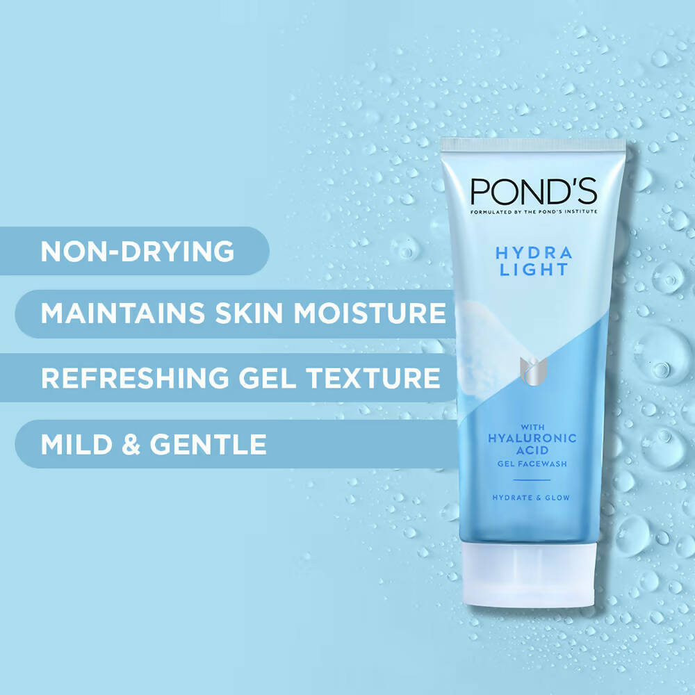 Ponds Hydra Light Hyaluronic Acid Hydrating Gel Face Wash - Distacart