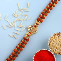 Thumbnail for Ganesha Minimal Style Rakhi And Almonds Jar - Distacart