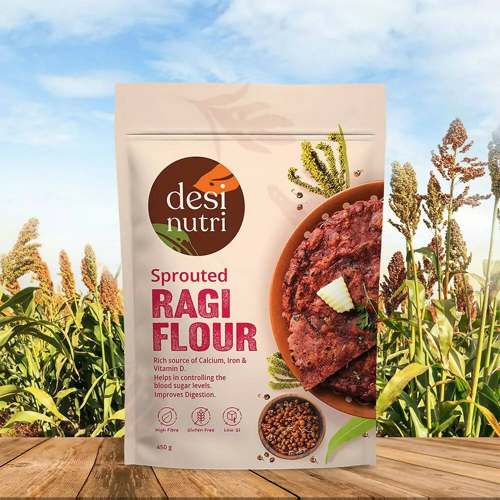 Desi Nutri Sprouted Ragi Flour - Distacart
